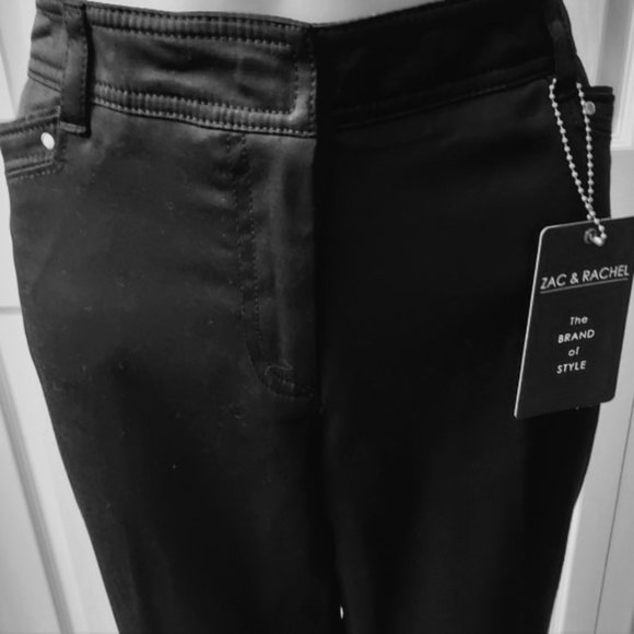 Zac & Rachel Black Slim Crop Pants Size 6 NWT - Picture 2 of 7
